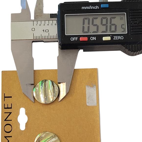 Monet Gold Tone Textured Round Pierced Earrings Vintage Style Jewelry, Gift Bag - Picture 4 of 10